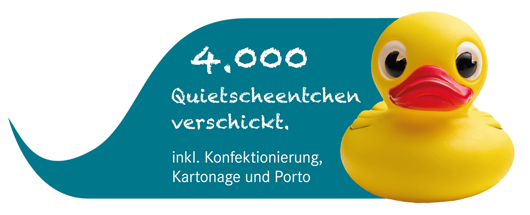 Quitscheentchen - 4000 mal im Paketversand